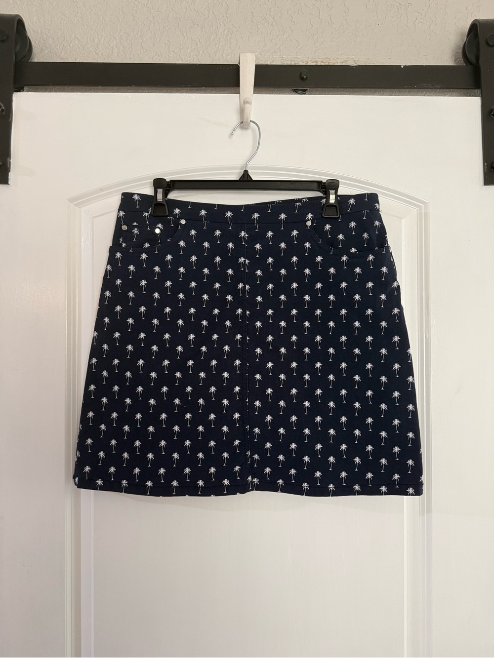 hearts of palm Navy Palm Tree Mini Skirt